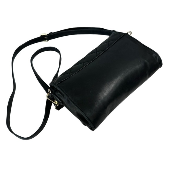 DKNY Black Quilted Crossbody Handbag, Soft Leather - Picture 9 of 14
